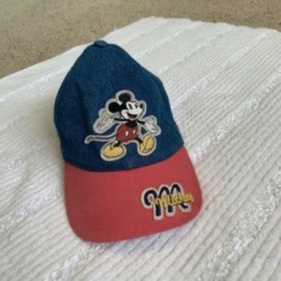 Mickey Mouse Baseball Cap - Toddler Size - Disney - Denim and Red - Picture 2 of 7